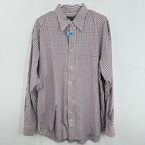 Banana Republic Mens Button Down Shirt‎ Long Sleeve Checkered Plaid Classic Fall